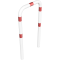 Guard hoop |  76 x 2,6 mm | without cross bar | for casting in concrete | total width: 750 mm | total height: 1500 mm | hot-dip galvanized and white coatedwith red reflecting stripes